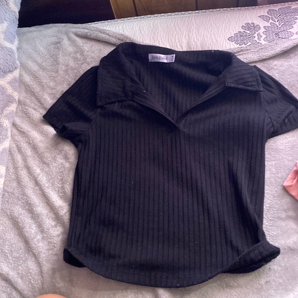 Black collared shirt